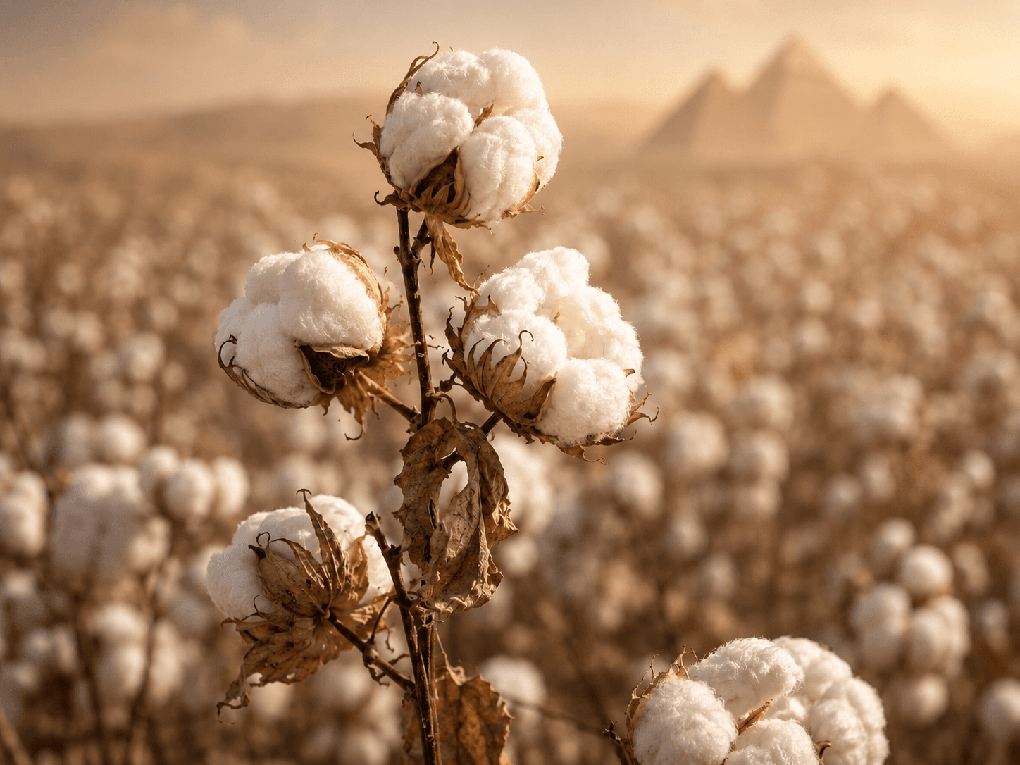 Fibra di cotone egiziano dal Delta del Nilo
